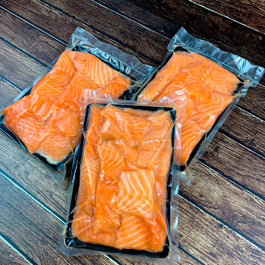 Шматки лосося с/м б/ш б/к великі 1кг в/у NOR