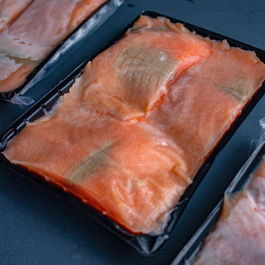 Шматки лосося (сашимі) СЛАБОСОЛЕНІ в/у с/м б/ш НОРВЕГІЯ 500 грам