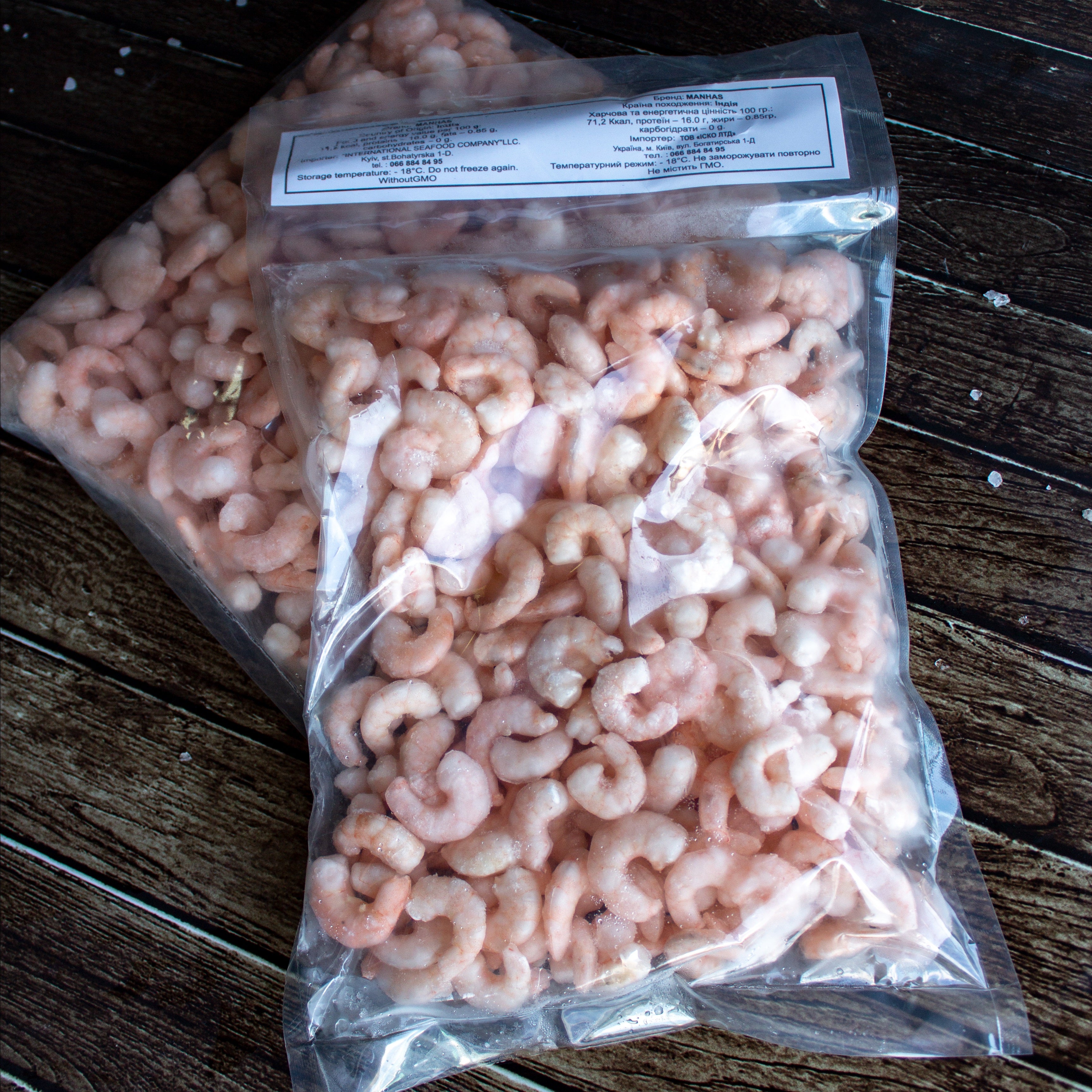 Креветка чищена 100/200, б/г 20% глазурь Головне фото продукту