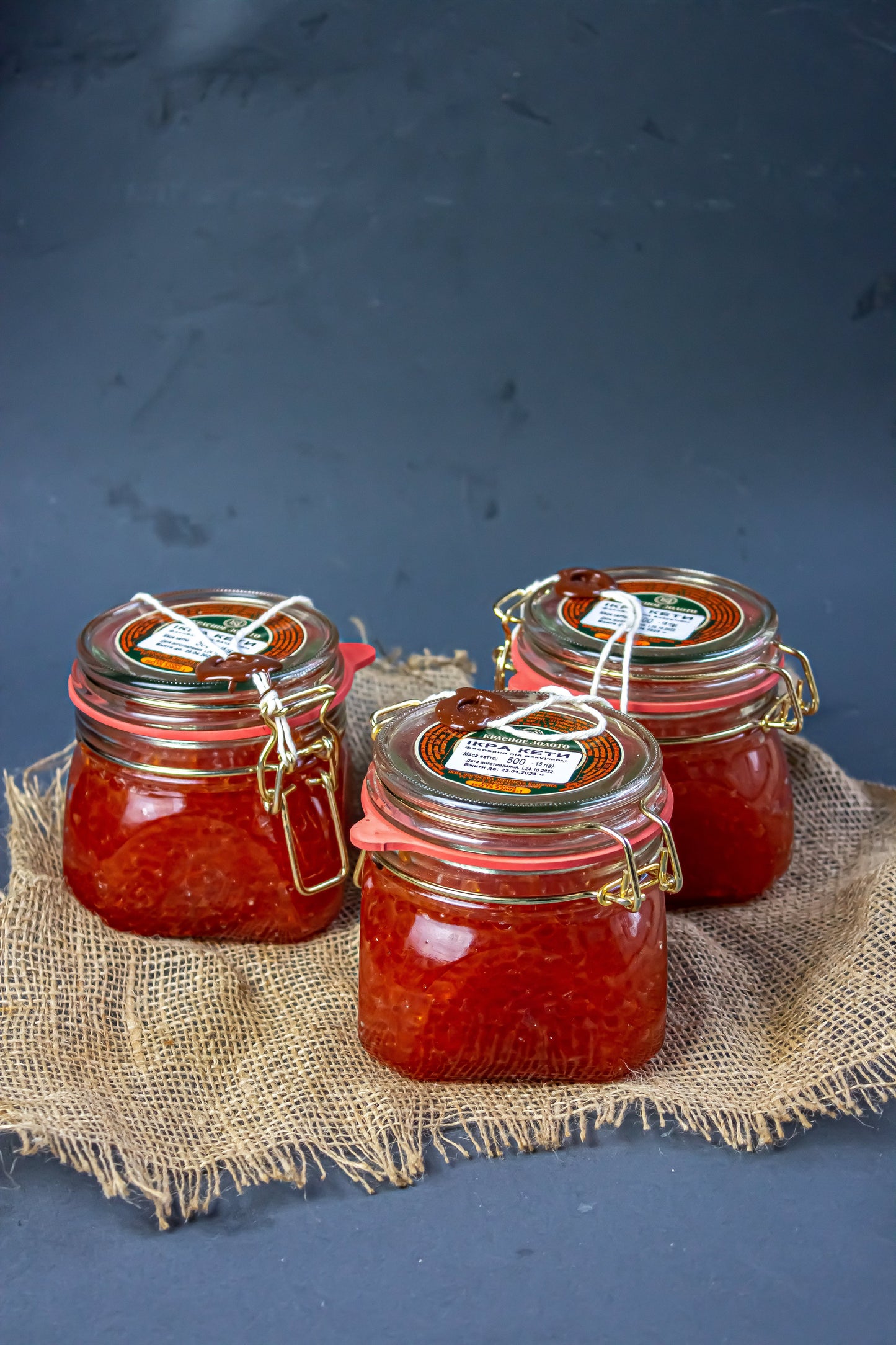 Ікра кети ЧЕРВОНЕ ЗОЛОТО PREMIUM 500 грамм